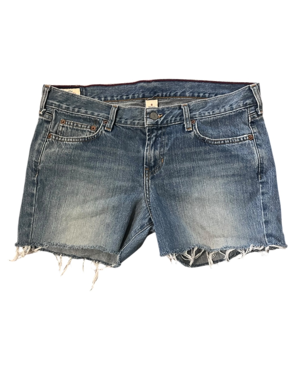 Abercrombie & Fitch Distressed Blue Denim Jean Shorts